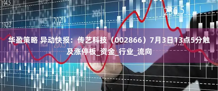 华盈策略 异动快报：传艺科技（002866）7月3日13点5分触及涨停板_资金_行业_流向