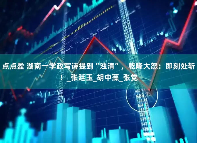 点点盈 湖南一学政写诗提到“浊清”，乾隆大怒：即刻处斩！_张廷玉_胡中藻_张党